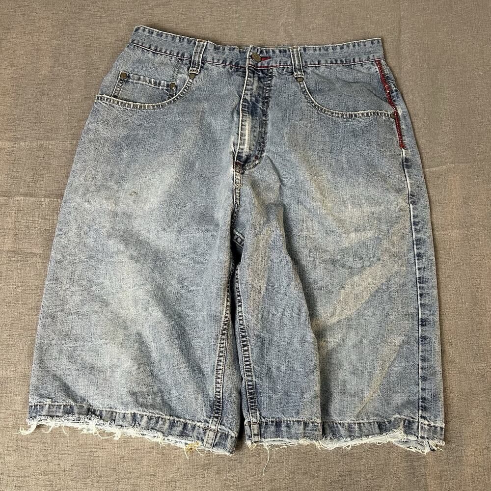 Mens Baggy Jean Shorts Y2k Hip Hop Cargo Pants 96 north Size 32